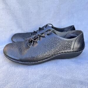 Propet Shoes Womens Size 7 2E Extra Wide Black‎ Leather Oxford Walking WCX012L